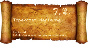 Toperczer Marianna névjegykártya