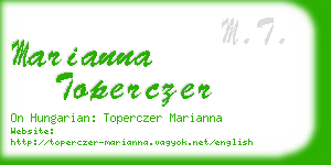 marianna toperczer business card